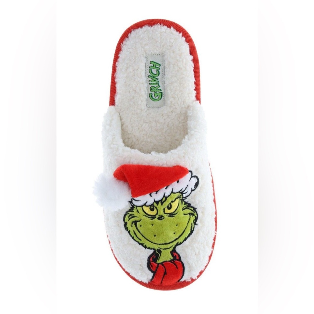 Dr. Seuss The Grinch Holiday Scuff Slippers – Youth 11/12 – Christmas
